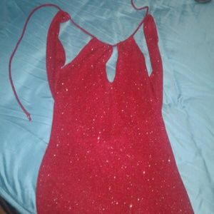 Sexy little red sparkle dress